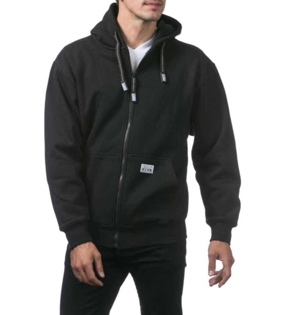 Pro Club Men's Heavyweight Full Zip Fleece Hoodie