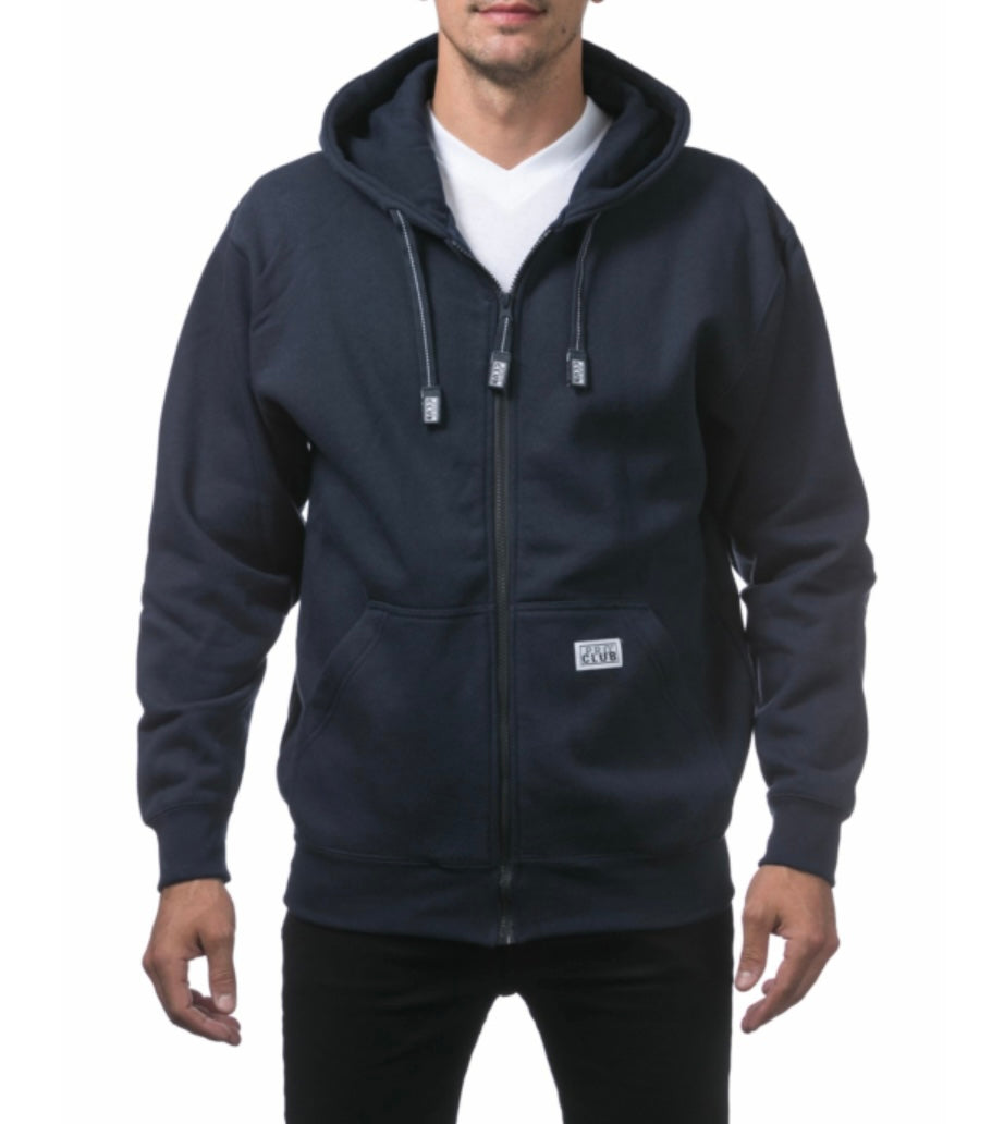 Pro Club Men's Heavyweight Full Zip Fleece Hoodie