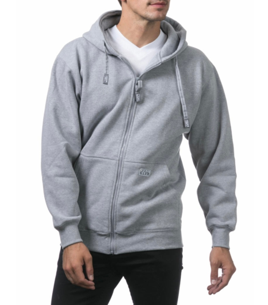 Pro Club Men's Heavyweight Full Zip Fleece Hoodie